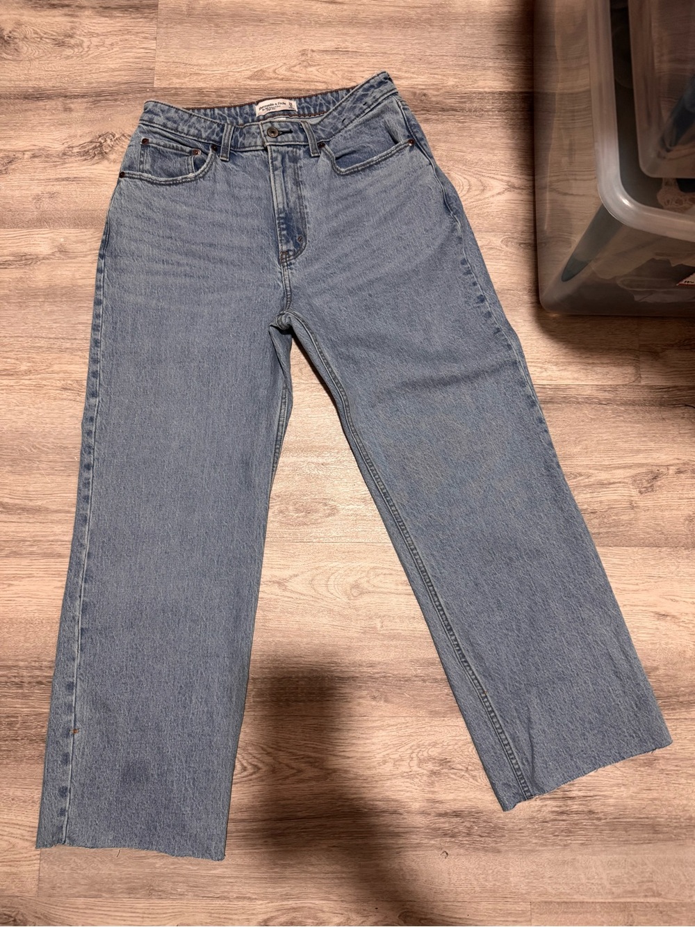 Abercrombie & Fitch Straight Leg Light Blue Jeans